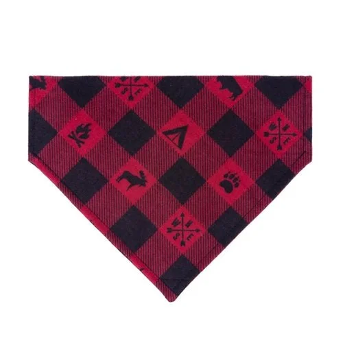 Campfire Flannel Plaid Dog Bandana